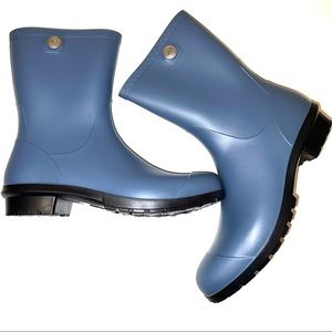 UGG Sienna Matte Blue Rain Boot SIZE 12